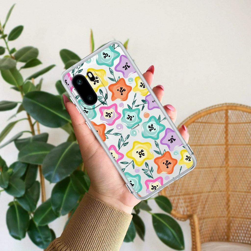 Star Floral Transparent Silicon Case For OnePlus Nord CE5 5G