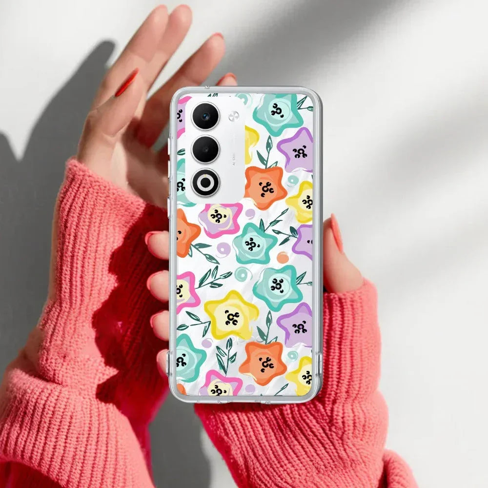 Star Floral Anti Yellow Case For Oppo A5 5G