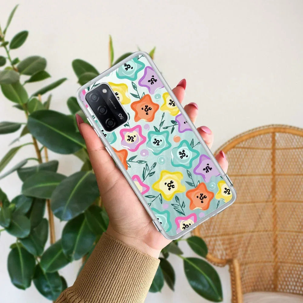 Star Floral Anti Yellow Case For Oppo A18 4G