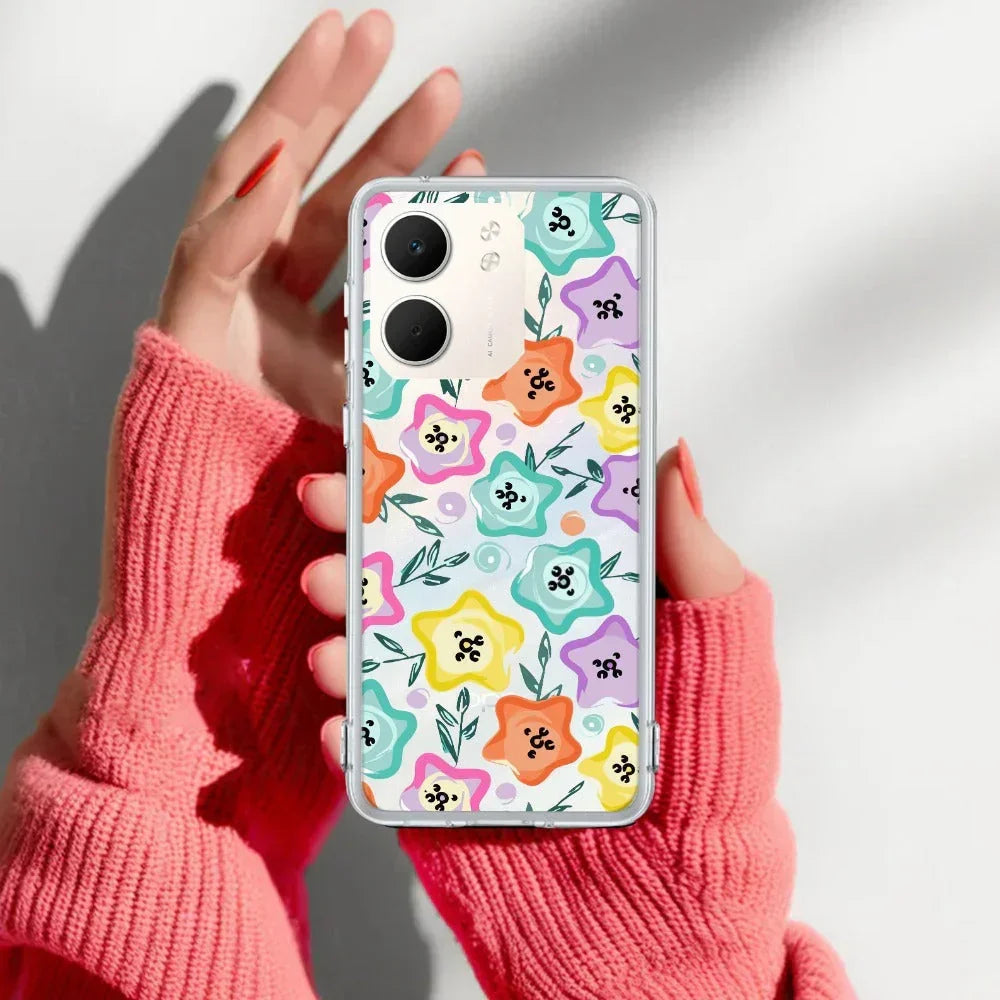 Star Floral Anti Yellow Case For Oppo A5X 5G