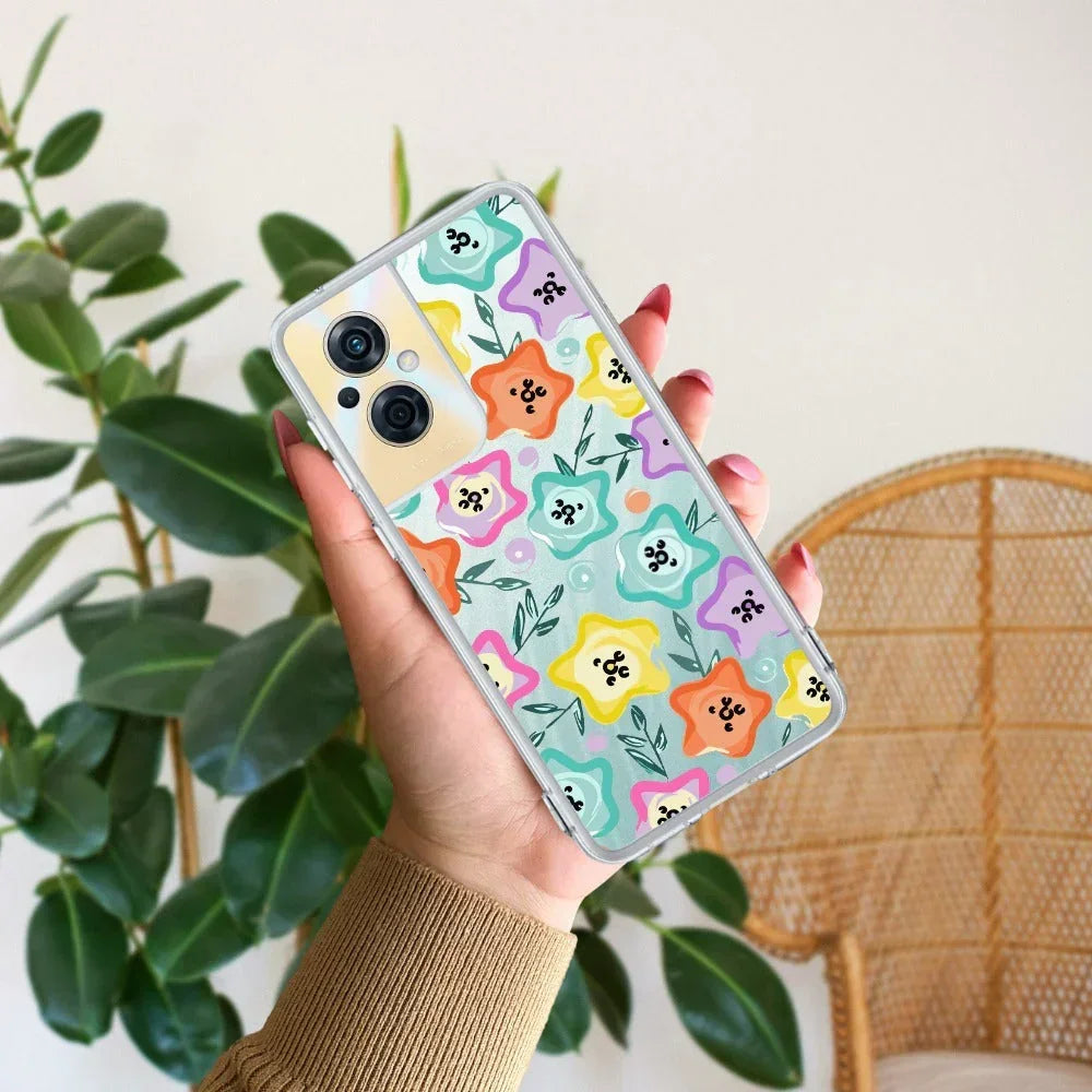 Star Floral Anti Yellow Case For Oppo F21 Pro (5G)