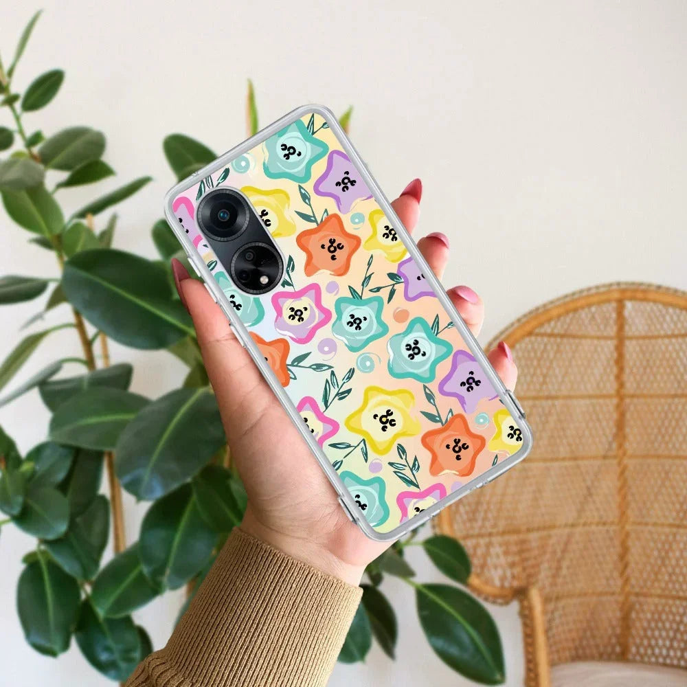Star Floral Anti Yellow Case For Oppo F23 5G