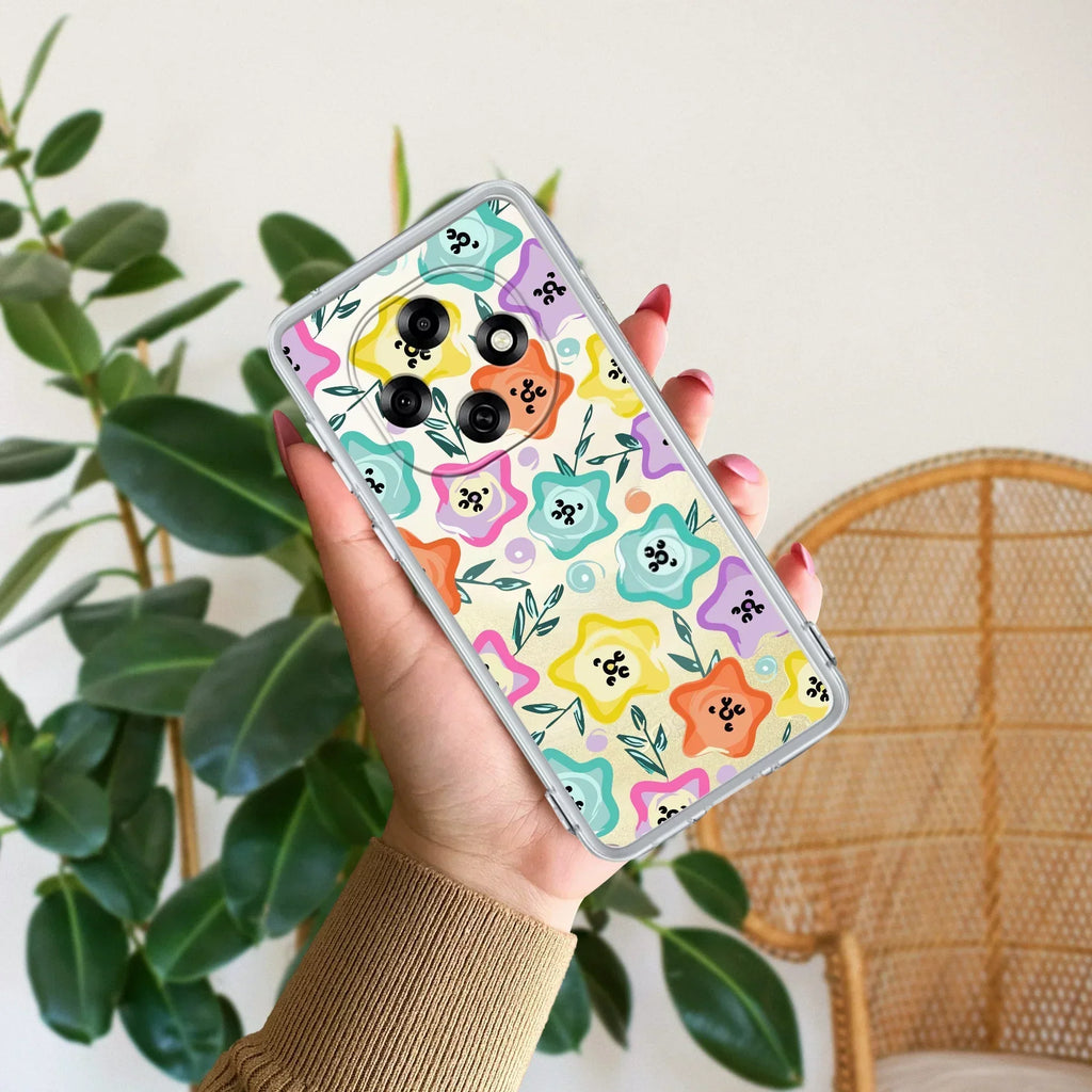 Star Floral Anti Yellow Case For Oppo F31 Pro 5G