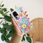 Star Floral Transparent Silicon Case For Oppo Reno 6 Pro 5G