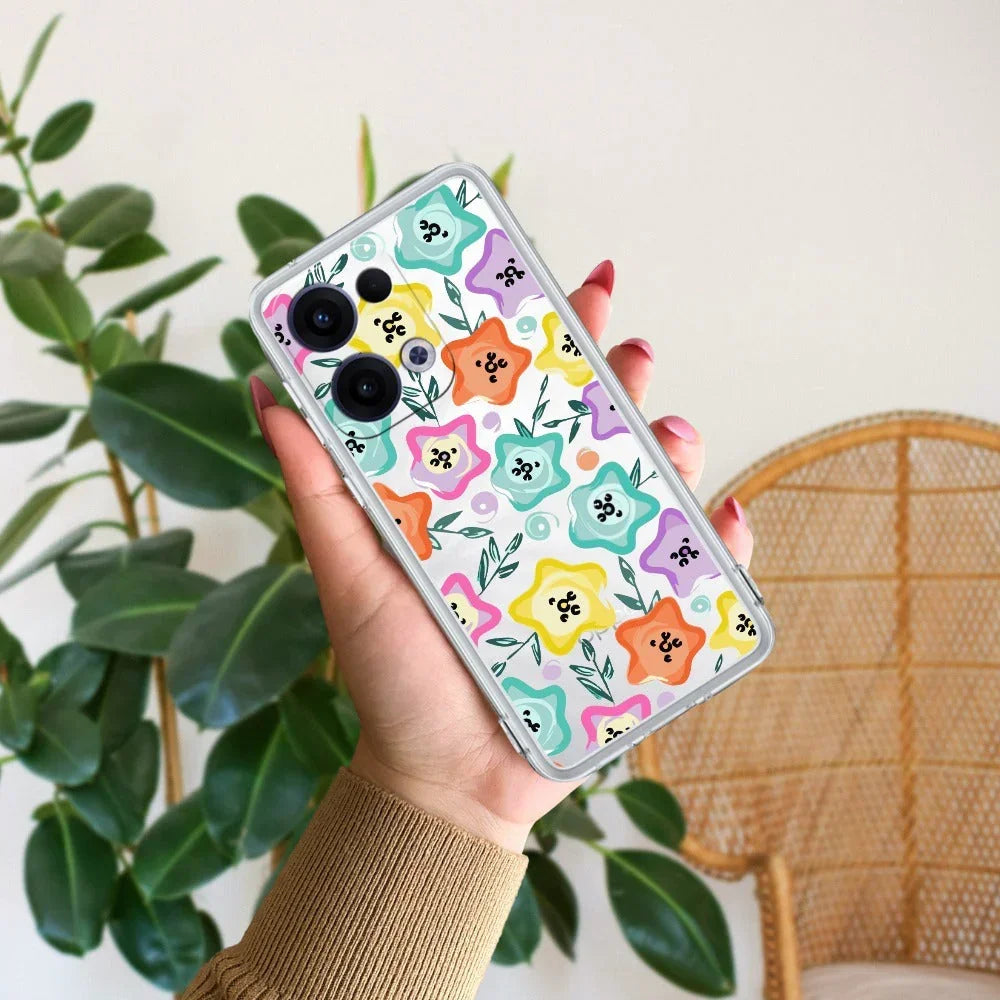 Star Floral Anti Yellow Case For Oppo Reno 13 5G