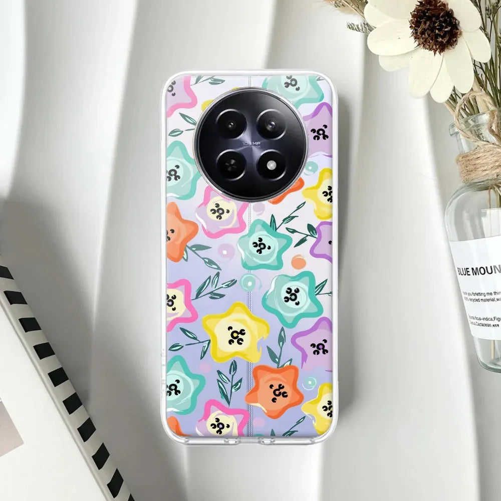 Star Floral Transparent Silicon Case For Realme 8 4G / Realme 8 Pro