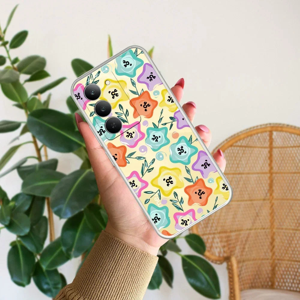 Star Floral Anti Yelllow Case For Realme C73 5G