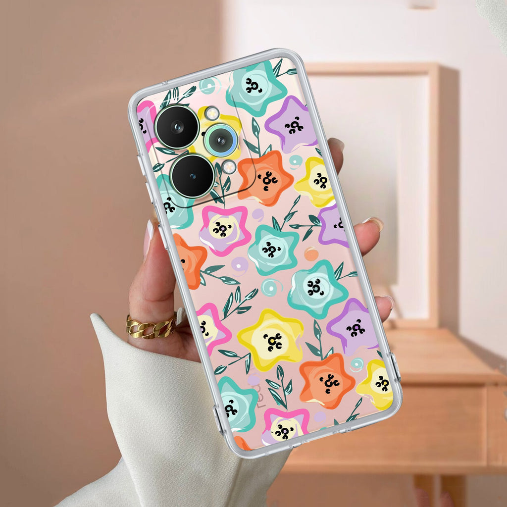Star Floral Anti Yellow Case For Realme 15 Pro 5G