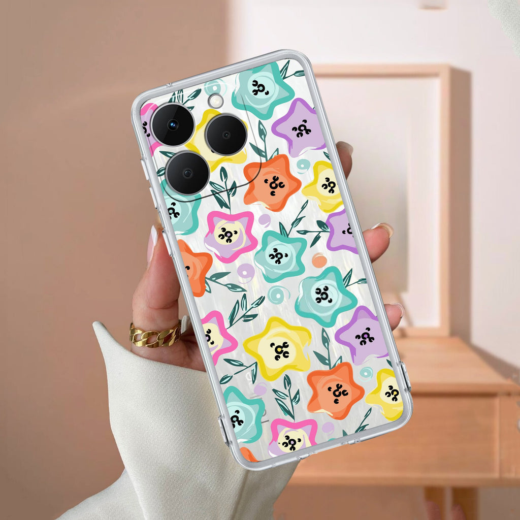 Star Floral Anti Yellow Case For Realme 15T 5G