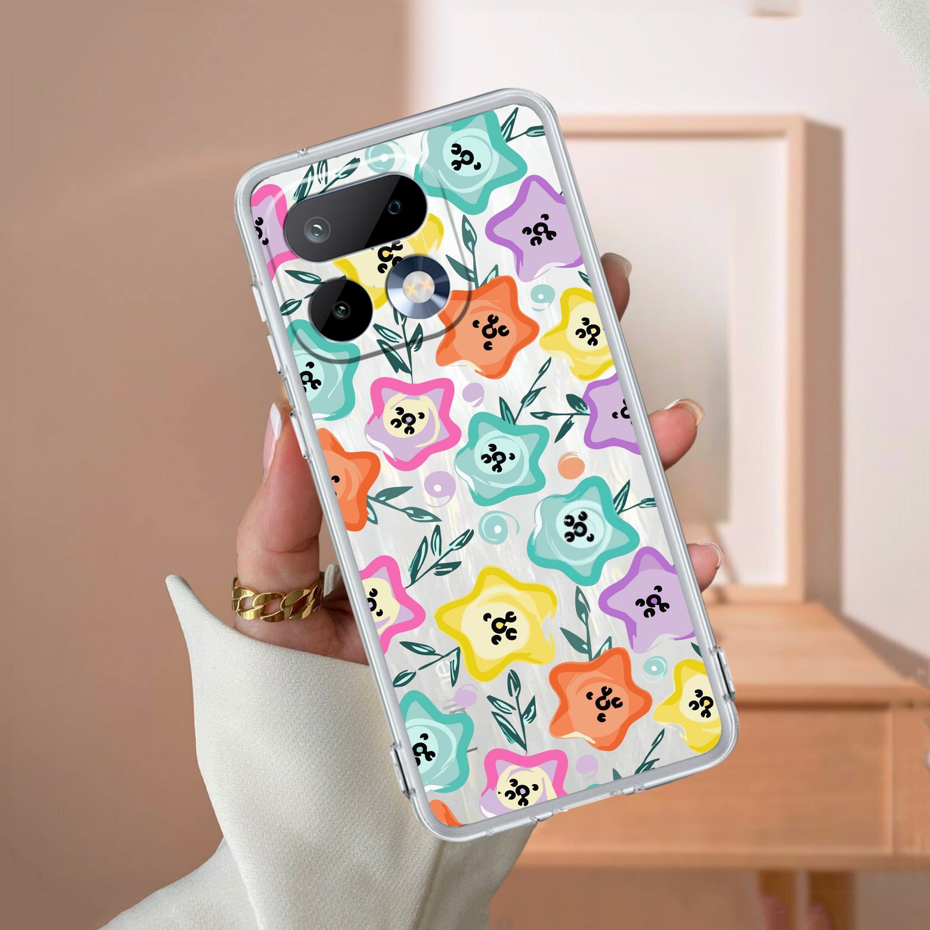 Star Floral Anti Yelllow Case For Realme 16 Pro 5G