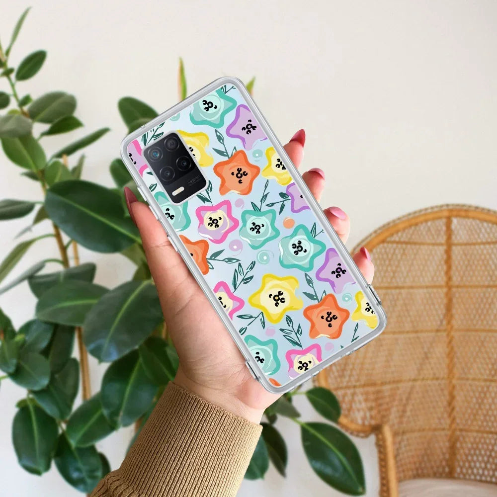 Star Floral Transparent Silicon Case For Realme 9 Pro 5G
