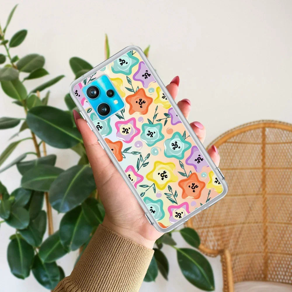 Star Floral Transparent Silicon Case For Realme C75 5G