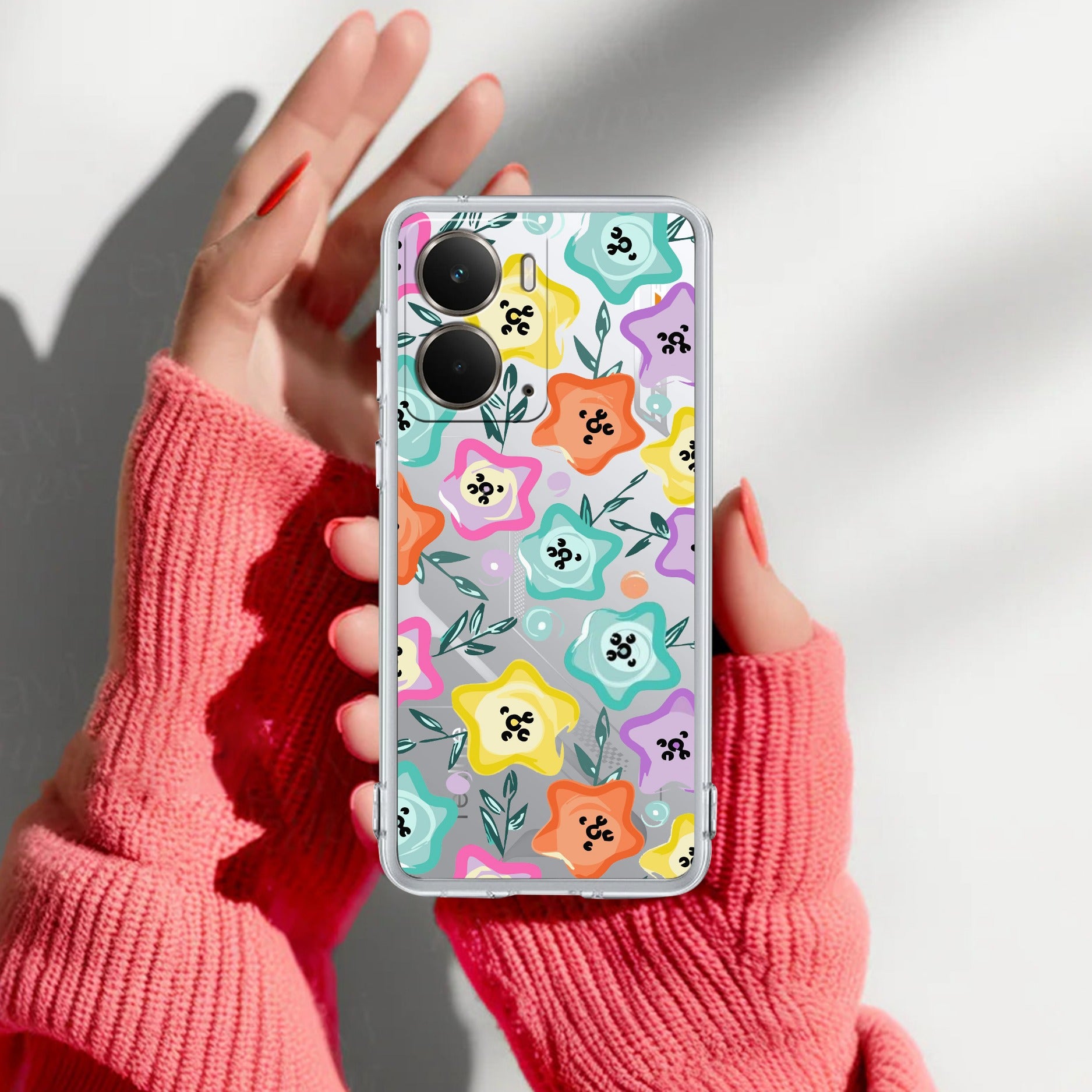 Star Floral Transparent Silicon Case For Realme P3 5G