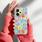 Star Floral Transparent Silicon Case For Realme GT 6 5G