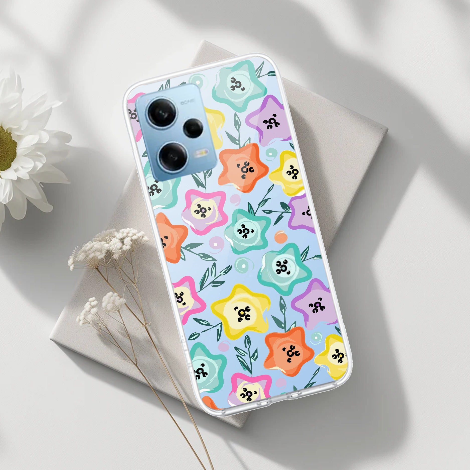 Star Floral Transparent Silicon Case For Redmi/Xiaomi