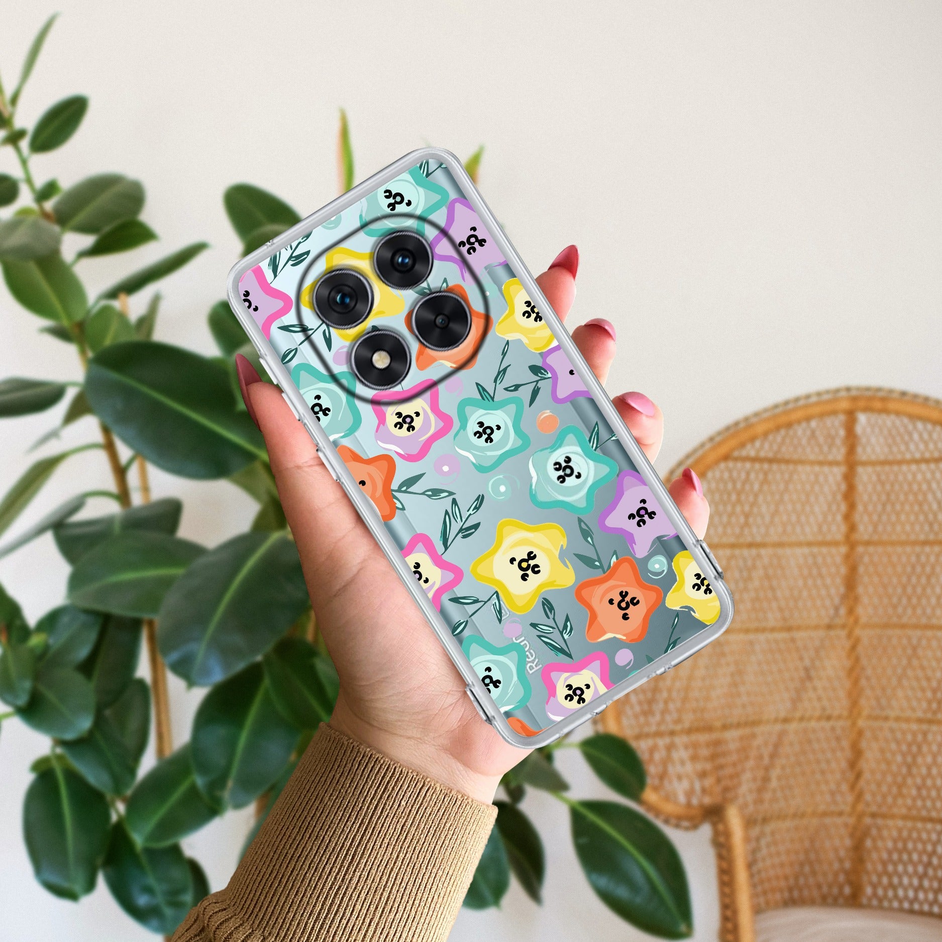 Star Floral Transparent Silicon Case For Redmi/Xiaomi