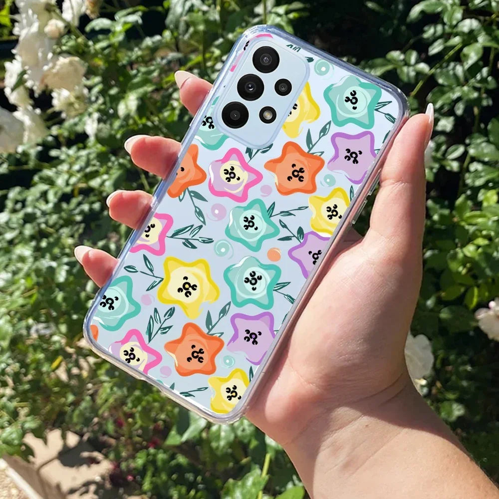 Star Floral Anti Yellow Case For Samsung Galaxy A23 5G