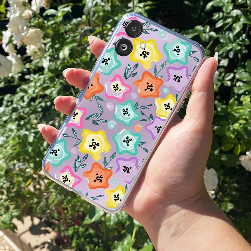 Star Floral Anti Yellow Case For Samsung Galaxy F06 5G