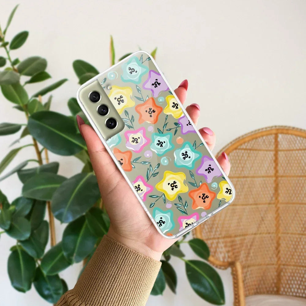 Star Floral Anti Yellow Case For Samsung Galaxy S21 FE 5G