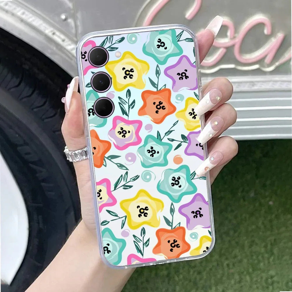 Star Floral Anti Yellow Case For Samsung Galaxy S23 5G