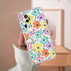 Star Floral Transparent Silicon Case For Vivo T2 5G