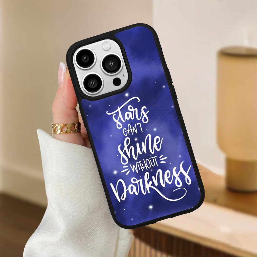 Star Glossy Metal Case Cover For iPhone