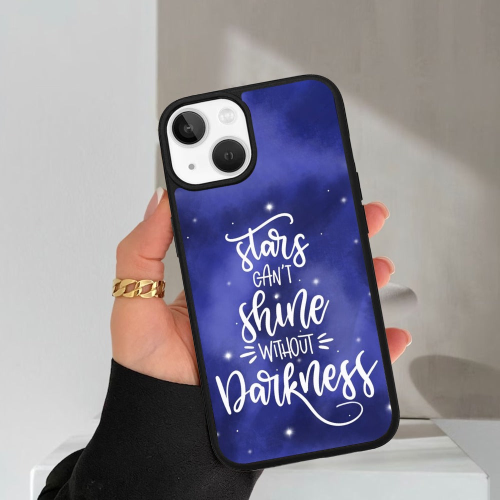 Star Glossy Metal Case Cover For iPhone