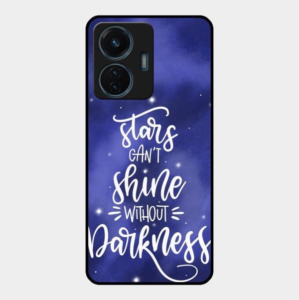 Star Glossy Metal Case Cover For Vivo T1 44W 4G