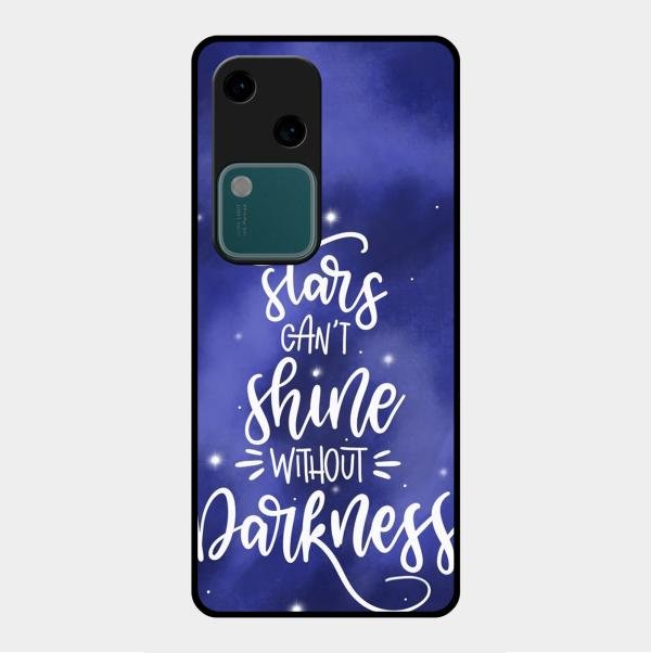 Star Glossy Metal Case Cover For Vivo V30 5G