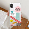 Stickers Happiest Person Anti Yellow Case Peach For iPhone XR