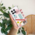 Stickers Happiest Person Transparent Silicon Case Peach For iQOO 13 5G