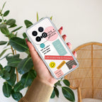 Stickers Happiest Person Transparent Silicon Case Peach For iQOO 13 5G