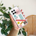 Stickers Happiest Person Transparent Silicon Case Peach For iQOO 15 5G