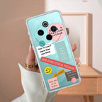 Stickers Happiest Person Transparent Silicon Case Peach For iQOO Z10 5G