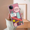 Stickers Happiest Person Transparent Silicon Case Peach For iQOO Z10R 5G