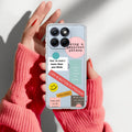 Stickers Happiest Person Transparent Silicon Case Peach For Motorola G57 Power 5G
