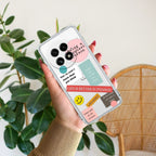 Stickers Happiest Person Transparent Silicon Case Peach For OnePlus Nord 2T 5G