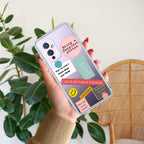 Stickers Happiest Person Anti Yellow Case Peach For OnePlus 9