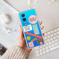 Stickers Happiest Person Transparent Silicon Case Peach For OnePlus Nord CE 4 Lite 5G