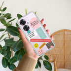 Stickers Happiest Person Anti Yellow Case Peach For Oppo F25 Pro 5G