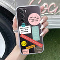 Stickers Happiest Person Anti Yellow Case Peach For Oppo Reno 12 Pro 5G