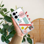 Stickers Happiest Person Anti Yellow Case Peach For Oppo Reno 13 5G