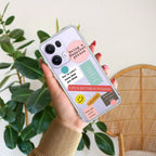 Stickers Happiest Person Anti Yellow Case Peach For Oppo Reno 13 Pro 5G