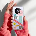 Stickers Happiest Person Transparent Silicon Case Peach For Realme 13 5G