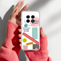 Stickers Happiest Person Transparent Silicon Case Peach For Realme 14 Pro Lite 5G