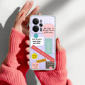 Stickers Happiest Person Anti Yelllow Case Peach For Realme 14T 5G