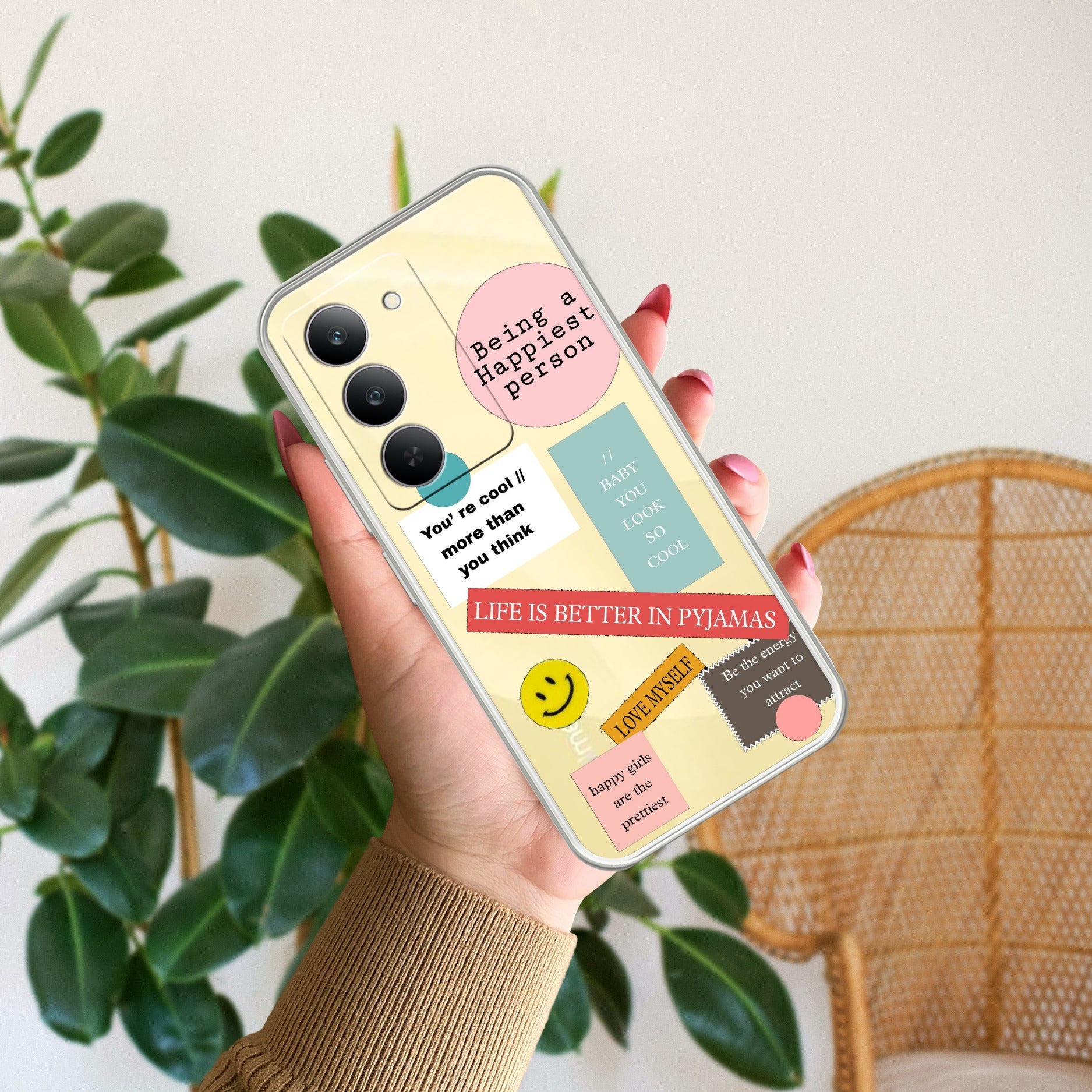 Wild Rose Anti Yelllow Case For Realme P4 Pro 5G