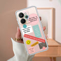 Stickers Happiest Person Transparent Silicon Case Peach For Realme 15 5G