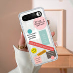 Stickers Happiest Person Transparent Silicon Case Peach For Realme P4 5G