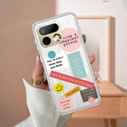Stickers Happiest Person Transparent Silicon Case Peach For Realme GT 7 5G